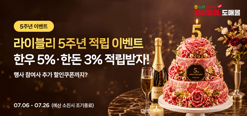 라이블리 도매몰 5주년