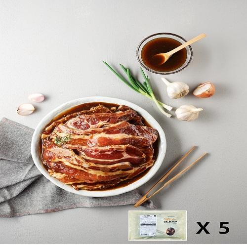 [냉동] 셰프셀렉션 한돈양념돼지갈비 1kg X 5팩